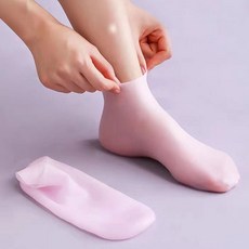 이시영 실리콘 보습 양말 풋케어 핑크 각질 관리, 베이지, 1개, 1개입