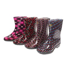 진양 여자반장화 여성반장화 예쁜장화 토리 자수정 별꽃 딸기 다용도반장화