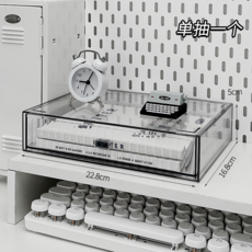 壓克力透明抽屜式收納盒 桌面文件收納架 文具辦公桌置物架, 單抽1個