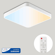 LED 시스템 프리미엄 색변환 디밍 방등 리모컨 80W 삼성칩 플리커프리, 화이트