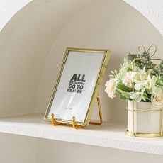 그림전시이젤 접시이젤 다용도 그릇거치대 액자 책 메뉴판 스탠드, 소, 골드(유광)