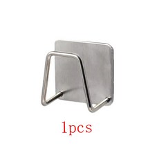 주방 싱크대 스폰지 스테인레스 스틸 정리함 홀더 수납 배수 2개 접착식, 1pcs
