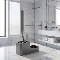 픽앤고 슬림웨이브 변기솔, 1세트, 그레이