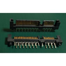 【IF】SATA 22pin連接器 公 180度 DIP 7+15P 接頭 連接器 直立式 硬碟介面, 1個