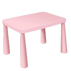 IKEA 兒童學習桌 粉色 高度可調節 幼兒園環保安全材質, 單桌子 粉色(無抽屜)(無墊高)