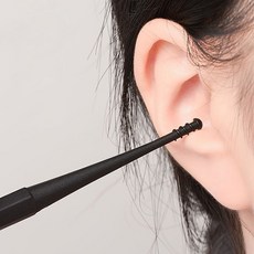 2in1 나선형 실리콘 귀이개 귀파개 [색상랜덤 회오리 뚜러뻥 귀 귀지 귓밥 후비개 제거 청소기], 1개