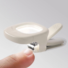 베베까끼 아기 LED 돋보기 손톱깎이 유아용, 1개, 베베까끼_아이보리