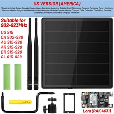 Solar Lora 노드 리피터 익스텐더 6000mAh 배터리 내장 Wisblock RAK19007 RAK4630 모듈 LoraWan Gatew, 01 US-RAK And 2 Battry, 01 CHINA