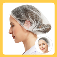 픽스쿤 일회용 위생모자 부직포 식품가공 위생 헤어캡, 300개, 화이트