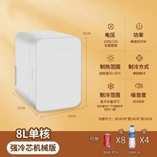 미니 화장품 냉장고 집 기숙사 학생 마스크 냉장 자동차 가정 이중 목적, CN, 2)8L white basic