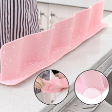 델루르 에어로웨이브 싱크대 물막이 물튐방지, 1개, 밀키핑크