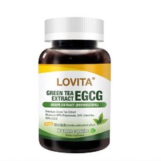 Lovita愛維他 綠茶兒茶素EGCG白藜蘆醇素食膠囊, 1罐, 60顆