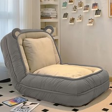 하루꿈 좌식 소파 베드 1인용 접이식 쇼파 등받이 각도조절 가능 거실 침실 베란다 매트리스 침대 겸용 소파, 그레이