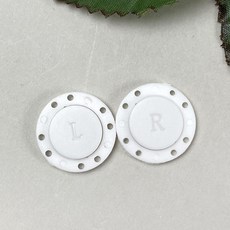 헤세드 NEW) 22mm 플라스틱 자석단추 (1개), 화이트, 1개