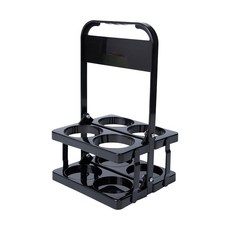 摺疊酒架提籃 飲料提籃 啤酒提籃 酒瓶架 手提籃 - 適用於聚會 野餐 露營, 1個, 折疊酒架提籃 四瓶裝 黑色