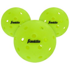 Franklin Sports Max Grit 텍스처 피클볼 - 즉각적인 스핀 + 제어를 위한 실내 + 실외 엑스트라 그립 트레이닝 피클볼 - 3팩 - 옐로우, Franklin Sports Max Grit 텍스처 피