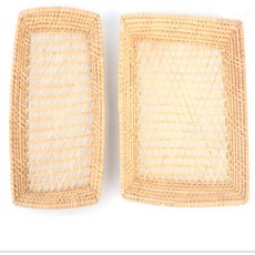 제이일 수제 라탄 사각 쟁반 과일바스켓, 정사각