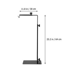 스탠드 램프 랙 가능 홀더 히터 조절 수족관 브래킷 라이트 가드 바닥 금속 테라리움 열 파충류 바스킹, 1개