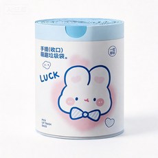 可愛兔子手提收口垃圾袋 50入, 大 (L), 50個, 1套