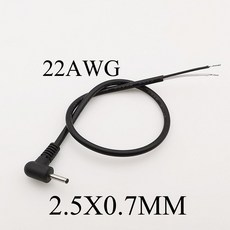 1/2/5Pcs 직각 DC 전원 케이블 2 5x0 7mm 3 5x1 35mm 4 0x1 7mm 4 8x1 7mm 5 5x2 1mm 5 5x2 5mm 플러그 커넥터 연장선, 2.5X0.7MM, 5Pcs
