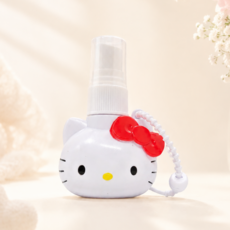 휴대용 키링 스프레이 50ml 미니 분무기 공병 캐릭터 향수 미스트 소독제 리필병, 1개, 헬로키티(레드)