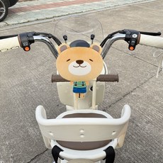 兒童機車防撞頭神器 機車龍頭防撞枕 摩托車防撞墊 前方防止撞頭, 圓形小熊【防撞墊】（鬆緊無卡扣）, 1個