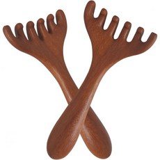 iunxkmi 목두피 마사지기 2개 세트 두피 마사지 빗 깊은 이완과 스트레스 해소를 위한 도구 아버지의 날과 어머니의 날 선물용 2925747, iunxkmi 우드 두피 마사지기 2개 세트, 깊은 휴