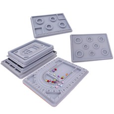 (코어무역) DIY 비즈 공예 디자인 트레이 목걸이 팔찌 악세사리 부자재 작업 보드, 1개, 타입3-팔찌 29x20cm