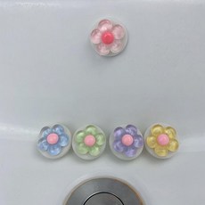 可愛創意小花洗手盆溢水孔塞子 附防臭防蟲功能 適用2.2-2.4公分孔徑, 1個, 小花水池塞適合單孔2.22.4釐米使用,1個裝隨機1個