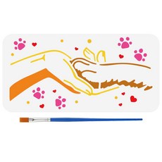 PET 아프리카 페인팅 스텐실 동물 테마 벽화 패턴 사파리 장식 DIY, 팜 242, 1개