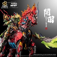 摩動核 MNQ-09X 星甲魂將傳 開陽宮 武曲星君 關羽 赤兔馬 赤焰火龍駒 豪華版 合金完成品 可動拼裝 組裝模型, 1個