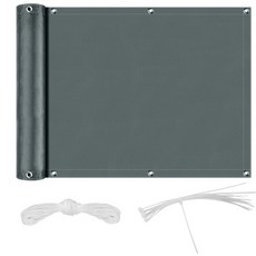 차광막 야외 그늘막 타포린 방수 천막 자외선 차단 파티오 발코니 데크용 캠핑용 텐트용, 다크 그레이