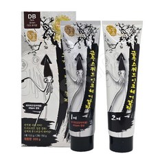 금송 스퀴드 잉크 헤어 칼라 오징어먹물 염색약 1+1, 다크브라운, 2개