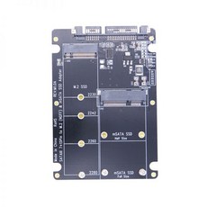 MSATA M2 SSD 케이스 mSATA-SATA 어댑터 B 키 m.2 SATA SSD에서 SATA3.0 라이저 컨버터 보드 M.2 mSATA 외장 케이스 신제품, 01 Bare board, 한개옵션1, 01 Bare board