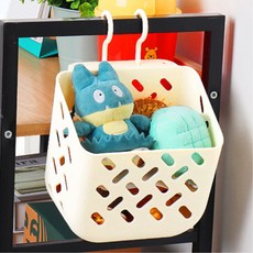 아기침대 기저귀보관함 걸이식 물티슈수납 정리함박스, 베이지