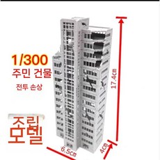 도시 모형 모델하우스 조립 건축 파손 전투 데미지 1/300 빌딩 전시 건물 미니어처, N. 1/300 주거용 건물(전쟁 피해)