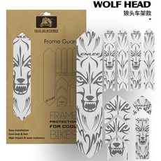 enlee山地自行車3M貼膜，自行車車架防刮保護貼紙，防水耐磨，多款可選, 1個, 车架贴-狼头款