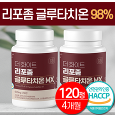 리포좀 글루타치온 대용량 식약청 해썹 인증 100% 정품, 1세트, 120정