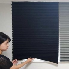 암막 블라인드 블랙 부직포블라인드 창문햇빛가리개 못없이블라인드