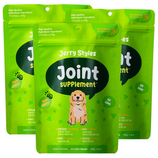 동물병원 강아지 관절 영양제 제리스타일스 조인트 파우치 51chews, 51정, 뼈/관절강화, 3개