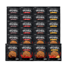 재미어트 썸탈꺼닭 소스 닭가슴살 스테이크 4종 혼합 구성 (냉동), 120g, 24개