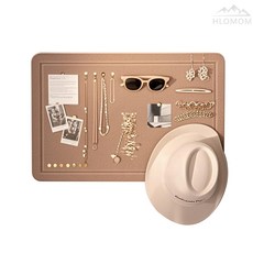 HLOMOM月光灰毛氈板手工藝DIY套裝 (含圖釘、魔術貼、美紋紙), 奶茶咖, 1個