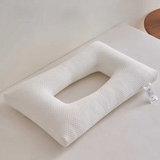 높은방석 두툼한 사무실 소파쿠션 원형 두꺼운, 1개, 니트 화이트 / 귀 보호 옆누움형