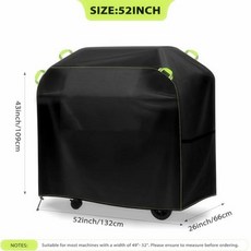 야외 바베큐 커버 테이블 의자 보호 가구 방수 자외선 차단제 오븐, 01 Black, 01 132x66x109cm, 1개, 1