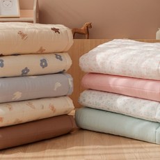 ChuwaBaby 嬰兒/兒童止滑床墊，多種花色，含鬆緊繩，韓國寢具, 1個, 愛情鳥嬰兒款