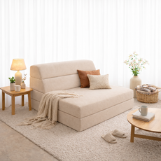 나가다 프리미엄 고탄성 4단 접이식 쇼파베드 폼매트리스, 4베이지