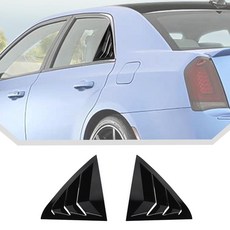 JeCar 블랙 사이드 윈도우 루버 쉐이드 커버 트림 2011+ 크라이슬러 300/300C 전용 309810