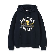 와키윌리 크랙 그래픽 후드 네이비 220823