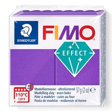STAEDTLER 8010-61 FIMO 이펙트 오븐 경화 폴리머 모델링 클레이 - 메탈릭 라일락 (57g 블록 1개)