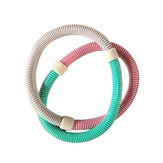 shangren 접이식 피트니스 후프 무게추 창의적이고 다재다능한 휴대용 배꼽 서클 운동 여행 홈짐 실내 여성용, 둘레 160cm, 아연 도금 스프링 PVC 플라스틱, 1.4kg